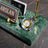 Signature Emerald Marble Desktop Nameplate Set with Clock & Dual Pen Holder - Personalized Desk Nameplate