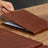 Classic Tan Leather 8-Piece Desk Set