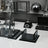 22-Piece Crystal Desk Set & Nameplate Set - Silver Accents